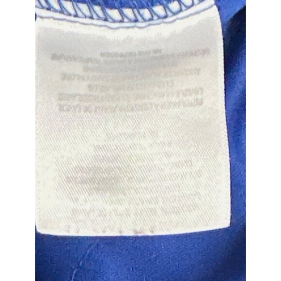 Alfred Dunner 3X Royal Blue Ruffle Blouse Glam Boldwear Textured Shine Top - Picture 9 of 12